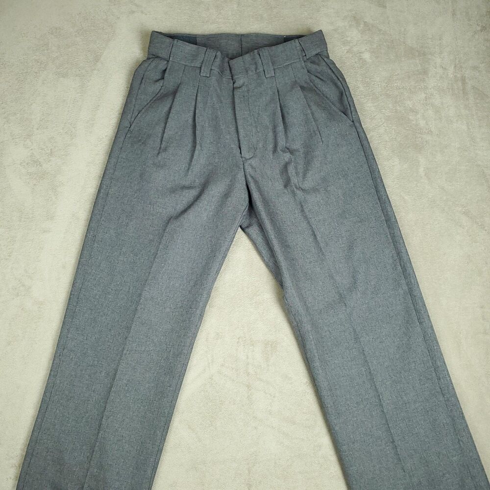 Smitty Pants Mens 32x36 Gray Polyester Microfiber Pleated Dress Workwear Umpire